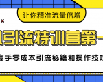 卓凡引流特训营第一期:高手零成本引流秘籍和操作技巧,让你精准流量倍增-稀缺资源库