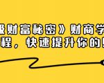 《终极财富秘密》财商学习必修课程,快速提升你的财富(18节视频课)-稀缺资源库