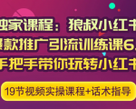 狼叔小红书爆款推广引流训练课6.0,手把手带你玩转小红书-稀缺资源库