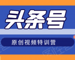头条号原创视频特训营：一对一带你玩转短视频，新号10天日收益破252元-稀缺资源库
