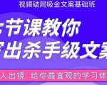 张根视频破局吸金文案班:节节课教你写出杀手级文案(附67页文案训练手册)-稀缺资源库