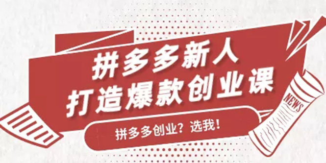拼多多新人打造爆款创业课：快速引流持续出单，适用于所有新人-稀缺资源库