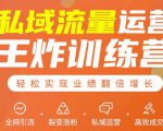 私域流量运营王炸训练营:全网引流+裂变涨粉+私域运营+高效成交-稀缺资源库