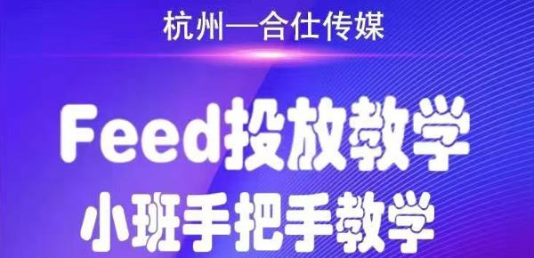 合仕传媒Feed投放教学，手把手教学，开车烧钱必须自己会-稀缺资源库