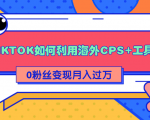 详细解析TIKTOK如何利用海外CPS+工具0粉丝轻松变现月入过万-稀缺资源库