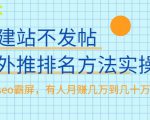 不建站不发帖做外推排名方法实操,持久seo霸屏,有人月赚几万到几十万-稀缺资源库