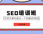 SEO培训班课程,手把手教你做出一个权重6的例站,价值8000元-稀缺资源库