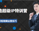 超级IP特训营:表演表达、高效输出优质短视频运营技巧,价值999元-稀缺资源库