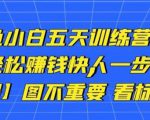 卓让闲鱼小白五天训练营，每天一小时，轻松赚钱快人一步-稀缺资源库