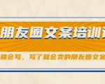 朋友圈文案培训课，听了就会写，写了就会卖的朋友圈文案课-稀缺资源库