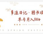 多渔日记·图书项目，无货源图书模式，纯搬运，单号月入4000+-稀缺资源库