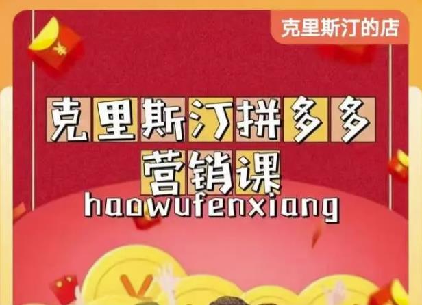 克里斯汀拼多多运营课，适合小白初涉平台，低成本入门-稀缺资源库
