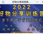 萌飞好物·2022抖音好物分享训练营,当下风口带货变现模式,从入门到精通-稀缺资源库