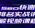 seo快速排名实战讲解视频课程,揭秘seo快排原理-稀缺资源库