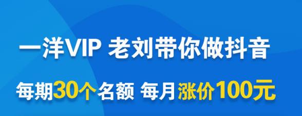 一洋电商抖音VIP，每月集训课+实时答疑+资源共享+联盟合作价值580元-稀缺资源库