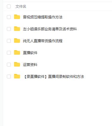 左小姐-直播带货俱乐部十三行、无人直播，全套教程附：工具、文档、话术资料-稀缺资源库