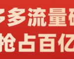 阿杰·拼多多流量破局:如何打黑标，爆款的思路，拼多多流量框架，快速抢占百亿流量-稀缺资源库