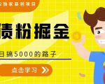 全网2022独家暴利项目，负债粉掘金，日搞5000的路子-稀缺资源库