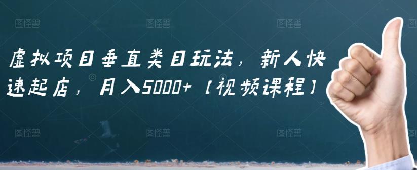 虚拟项目垂直类目玩法，新人快速起店，月入5000+【视频课程】-稀缺资源库