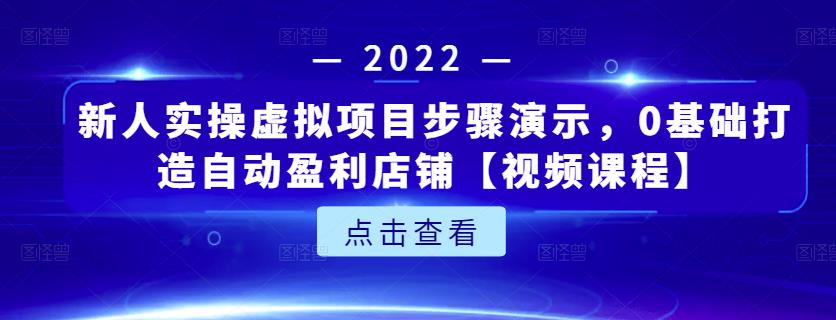 新人实操虚拟项目步骤演示，0基础打造自动盈利店铺【视频课程】-稀缺资源库