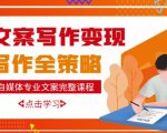 自媒体专业文案写作变现，月入10W+写作策略，教你从零开始学写作-稀缺资源库