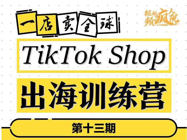 TikTokShop出海训练营（第十三期），打开全球流量新思维，出海抢占全球新流量，一店卖全球-稀缺资源库