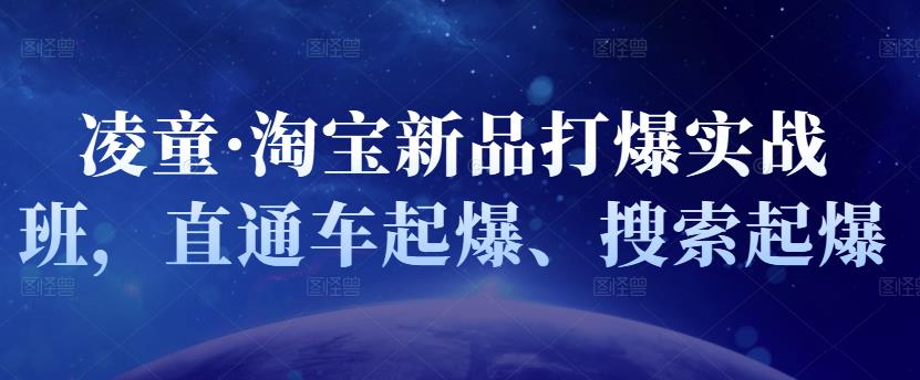 凌童·淘宝新品打爆实战班，直通车起爆、搜索起爆-稀缺资源库