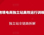 跨境电商独立站高效运行训练营,独立站全链路拆解-稀缺资源库