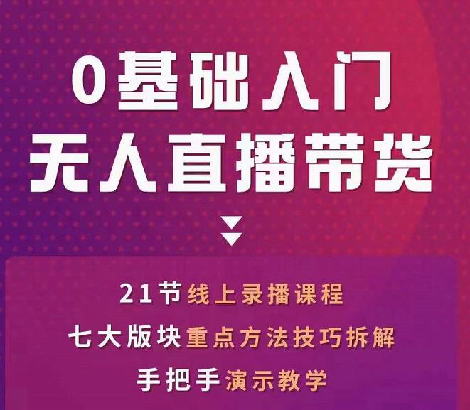网红叫兽-抖音无人直播带货，一个人就可以搞定的直播带货实战课-稀缺资源库