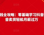 抖音电商赚钱全攻略：零基础学习抖音种草，靠抖音卖货轻松月薪过万-稀缺资源库