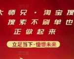 电商大师兄·淘宝搜索新玩法,搜索不刷单也能真正做起来-稀缺资源库