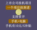 正规挂机项目,支持手机电脑一起挂,支持虚拟机多开,可以挂到老-稀缺资源库