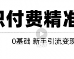 玩转知识付费项目精准引流,给你1套课多账号操作落地方案!-稀缺资源库