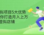 拆解虚拟项目5大优势,0基础教你打造月入上万虚拟店铺(无水印)-稀缺资源库