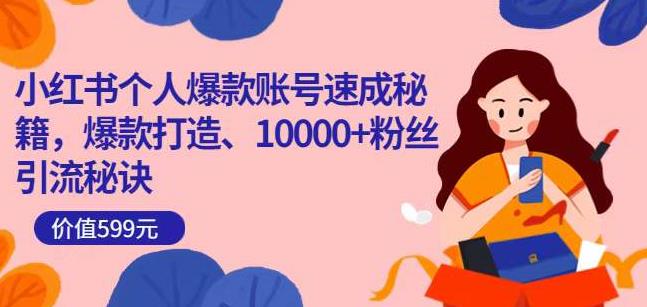 小红书个人爆款账号速成秘籍，爆款打造、10000+粉丝引流秘诀-稀缺资源库