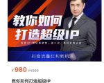 教你如何打造超级IP，抖音流量红利新机遇（价值980元）-稀缺资源库