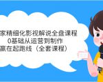 独家精细化影视解说全盘课程，0基础从运营到制作，赢在起跑线（全套课程）-稀缺资源库