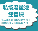 16堂私域流量池经营课：低成本实现指数级销售增长，零基础没人脉也能月入过万-稀缺资源库