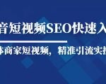 抖音短视频Seo搜索排名优化新手快速入门教程，实体商家短视频，精准引流实操课-稀缺资源库