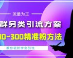 价值888的QQ群另类引流方案,半自动操作日200~300精准粉方法【视频教程】-稀缺资源库
