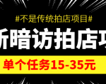 最新暗访拍店信息差项目，单个任务15-35元（不是传统拍店项目）-稀缺资源库