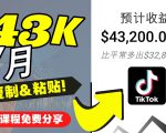 2022抖音国际版Tiktok赚钱项目：每天上传一个视频就轻松月入$43200-稀缺资源库
