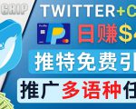 通过Twitter推广CPA Leads，日赚46.01美元 - 免费的CPA联盟推广模式-稀缺资源库