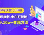 小红书特训营(第10期)低门槛-可复制-小白可复制-独家月入10w+变现方法-稀缺资源库