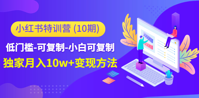 小红书特训营（第10期）低门槛-可复制-小白可复制-独家月入10w+变现方法-稀缺资源库