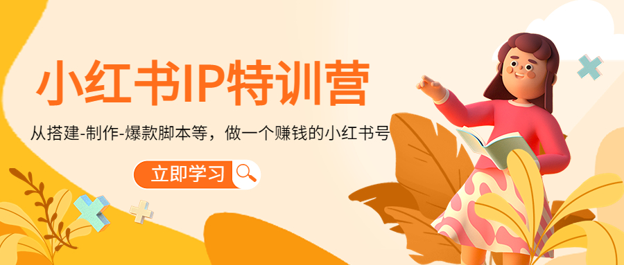 小红书IP特训营：从搭建-制作-爆款脚本等等，做一个赚钱的小红书号-稀缺资源库