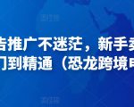 亚马逊广告推广不迷茫，新手卖家产品运营入门到精通（恐龙跨境电商）-稀缺资源库