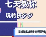 拼多多快速起爆链接思路1.0课程,七天教你玩转拼夕夕,教你快速起爆链接-稀缺资源库