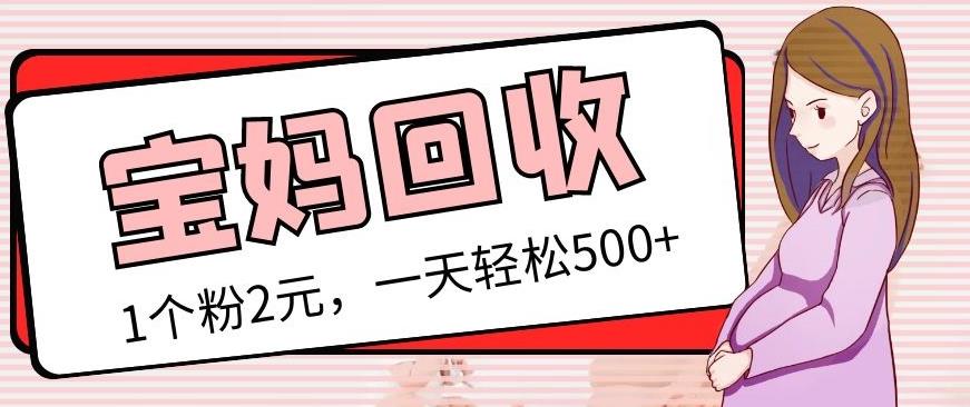 最新宝妈粉回收变现计划及胎教音乐高端变现玩法全套教程！（非老玩法）-稀缺资源库