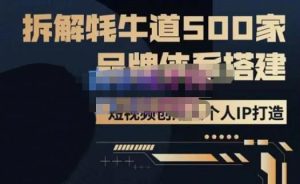 牛牛·500家餐饮品牌搭建&短视频深度解析,拆解牦牛道500家品牌体系搭建-稀缺资源库